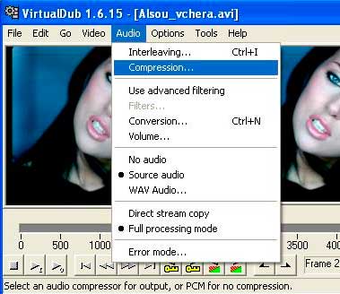 Кодирование видео в два прохода (VirtualDub)